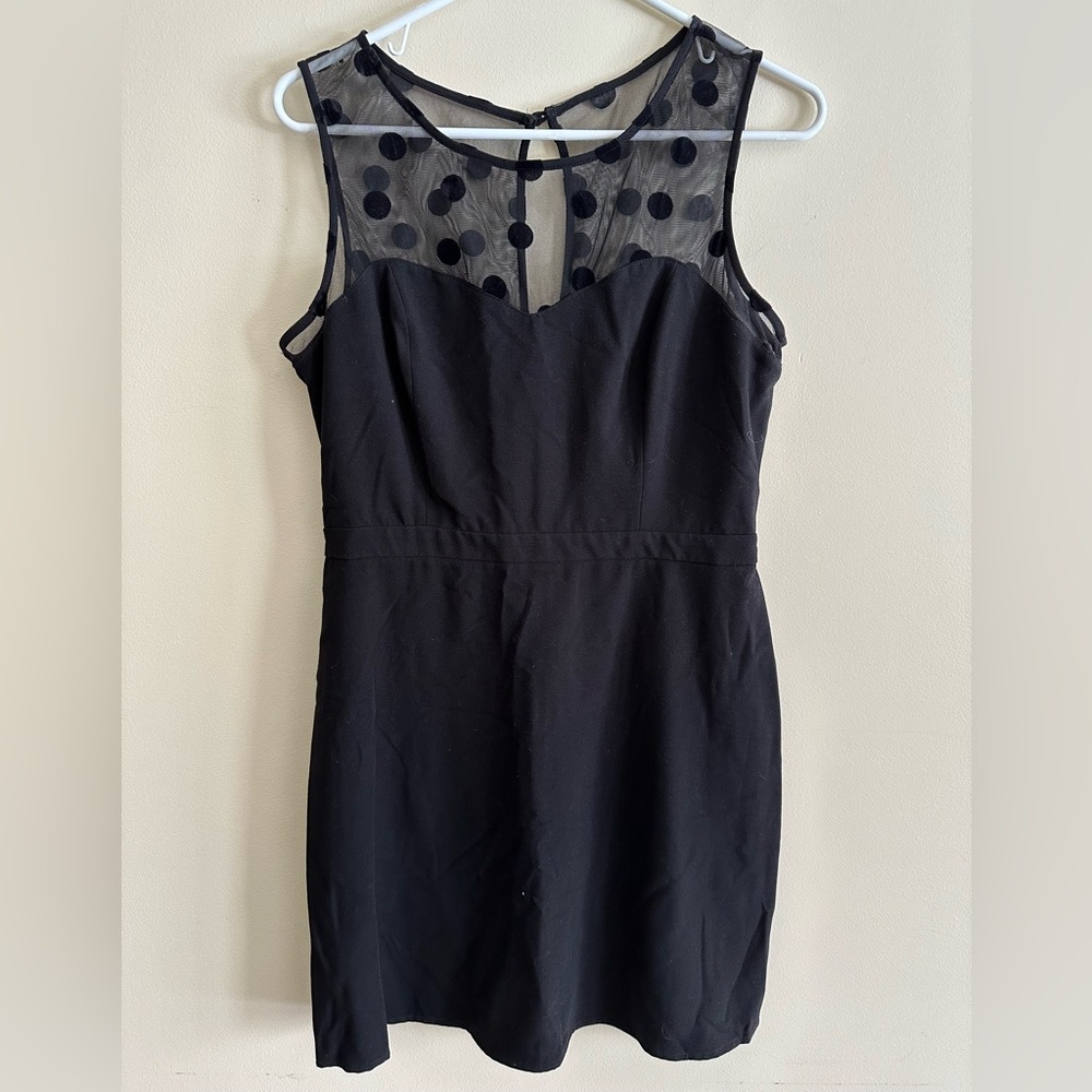 LC Lauren Conrad Black Sweetheart Sheath Mini Dress